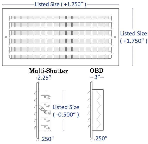 truaire A301 single deflection grilles