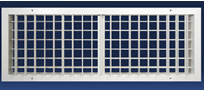 Dayus DAIGVH Double Deflection Industrial Grille WIth Vertical Front Blades And Horizontal Back Blades