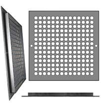 AirScape Custom Flanged Grilles - Staggered 1/2 Inch Diameter Circle Pattern