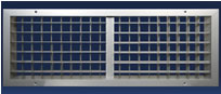Dayus DAIGHV Double Deflection Industrial Grille With Horizontal Front Blades And Vertical Back Blades