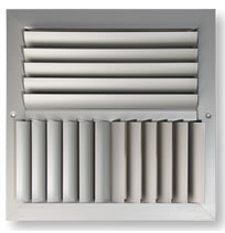 Dayus DAC33 3 Way Curved Blade Supply Grille with Adjustable Blades