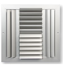 Dayus DAC4 4 Way Curved Blade Supply Grille with Adjustable Blades