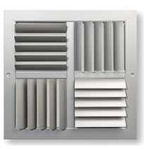 Dayus DAC44 4 Way Curved Blade Supply Grille with Adjustable Blades