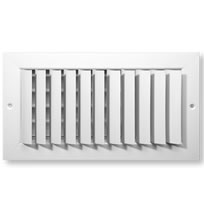 DAC1VM 1 Way Curved Blade Register with Vertical Blades and Multi Shutter Damper