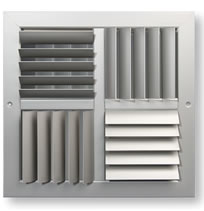 Dayus DAC44M 4 Way Curved Blade Register with Multi Shutter Damper