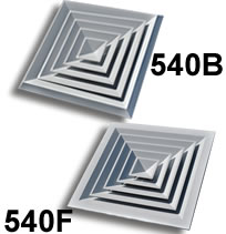 TRUaire 540F and 540B Series Directional Surface Mount Diffusers